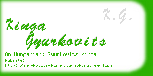 kinga gyurkovits business card